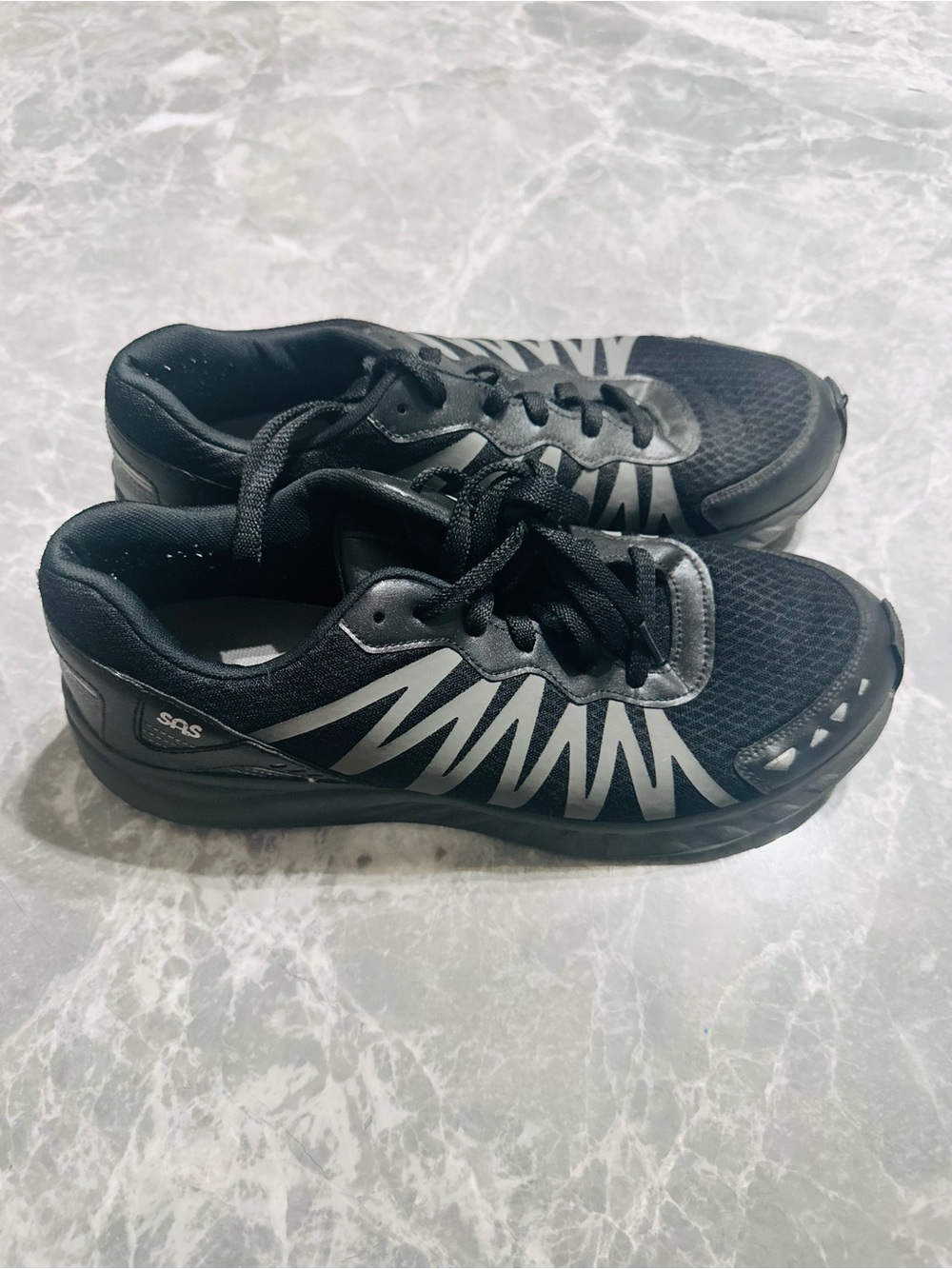 SAS Pursuit Shoes Men Size 10 Sneakers Black Mesh Comfort Lace Up Orthopedic